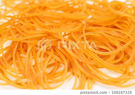Lots of rubber bands in a mess Lots of rubber bands in a mess 109287328