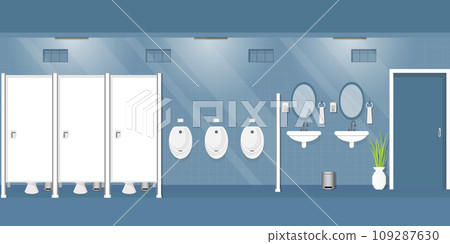 Public toilet for men with furniture and stuff. 109287630