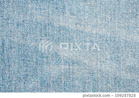 Denim blue jeans texture close up background top view 109287828