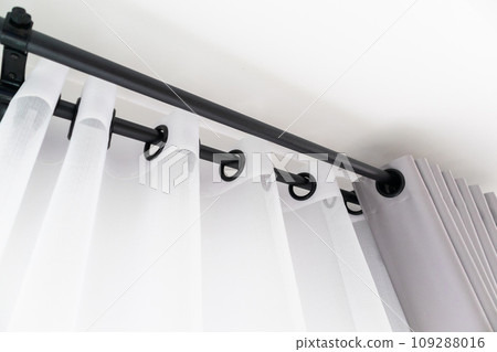 Curtain window interior decoration in living room Curtain window interior decoration in living room 109288016