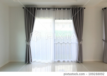 Curtain window interior decoration in living room Curtain window interior decoration in living room 109288092
