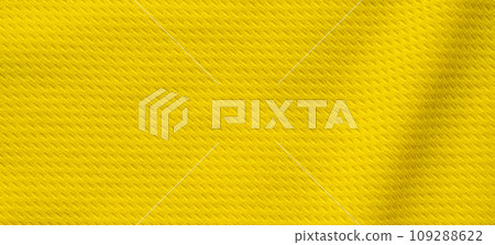 Yellow sports clothing fabric football shirt jersey texture close up Yellow sports clothing fabric football shirt jersey texture close up 109288622
