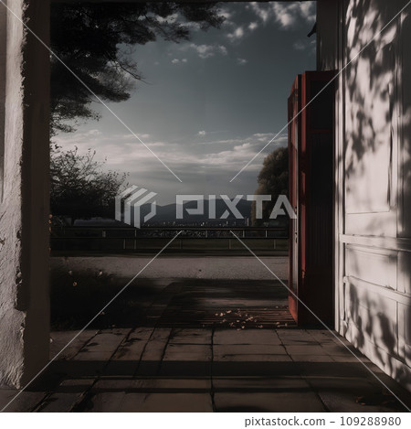 A doorway with a view. 109288980