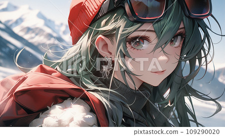 綠髮滑雪少女：雪山早晨 109290020
