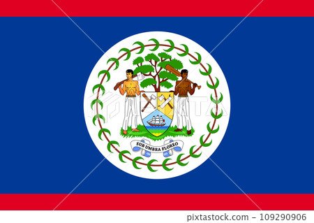 Flag Belize flat icon 109290906