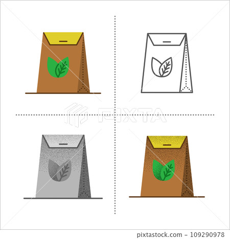 Tea craft paper pack bag 109290978