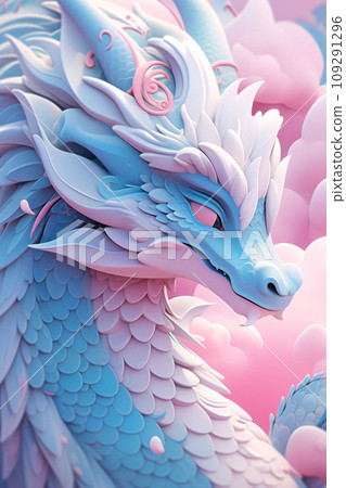 柔和色彩的龍 109291296