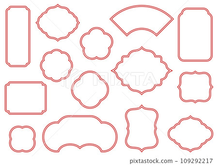 Chinese style, Asian frame set vector 109292217