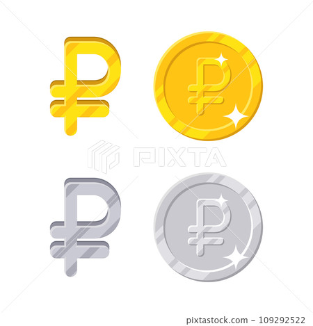 Russian ruble sign Russian ruble sign 109292522