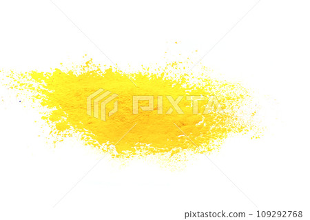 yellow laser powder isolated 109292768