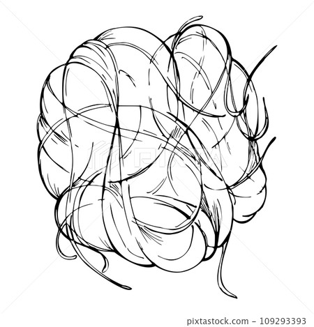 Hand drawn vector ink illustration. Long pasta Italian cuisine spaghetti vermicelli noodles. Set of single object elements isolated on white. For restaurant, menu, food shop and package, flyer, print. Hand drawn vector ink illustration. Long pasta Italian cuisine spaghetti vermicelli noodles. Set of single object elements isolated on white. For restaurant, menu, food shop and package, flyer, print. 109293393