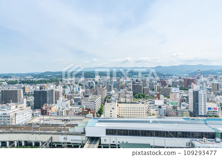 Morioka City, Iwate Prefecture, Morioka cityscape seen from around JR Morioka Station (eastward) 109293477