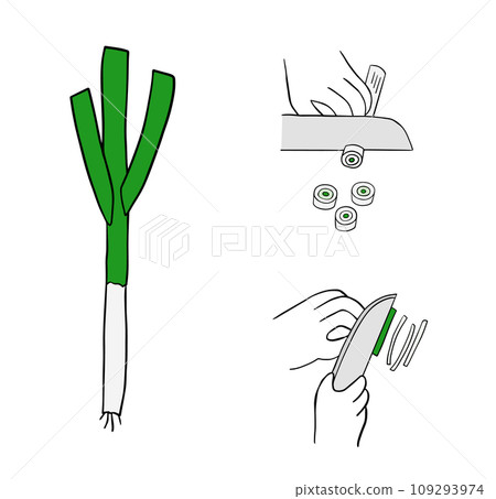 如何將蔥切成環和小塊 109293974