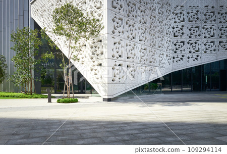 White islamic pattern design wall exterior building 109294114