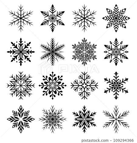 Snowflake signs symbol icons 109294366