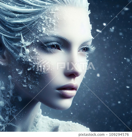 A beautiful girl with an unusual chic makeup 109294576