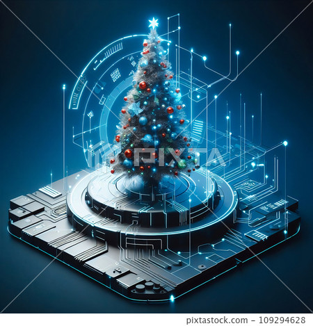 A high-tech Christmas tree 109294628