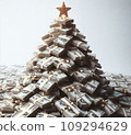 Christmas tree made of dollars 109294629