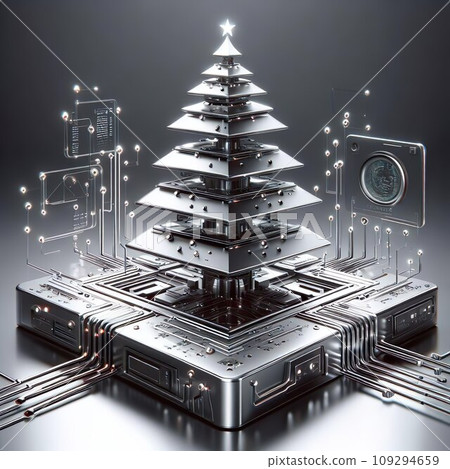 A high-tech Christmas tree 109294659
