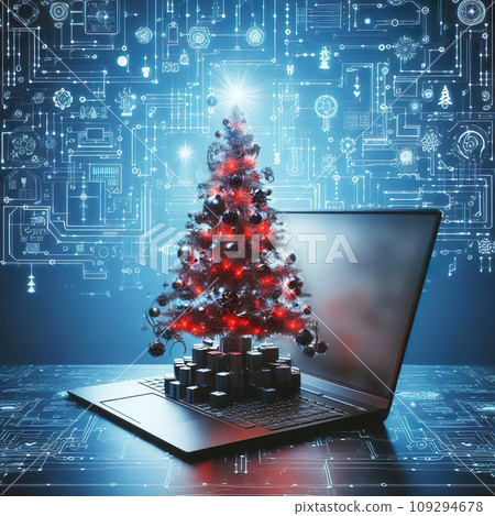 A high-tech Christmas tree 109294678