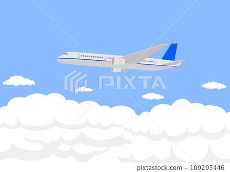 飛機在雲層上面飛行 109295446