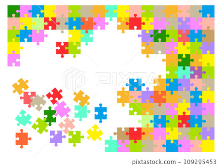 unfinished jigsaw puzzle unfinished jigsaw puzzle 109295453