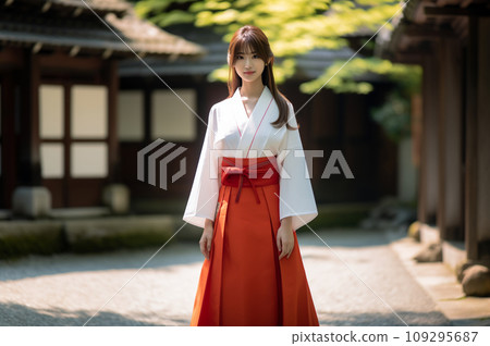 穿著巫女服裝的女人 穿著巫女服裝的女人 109295687
