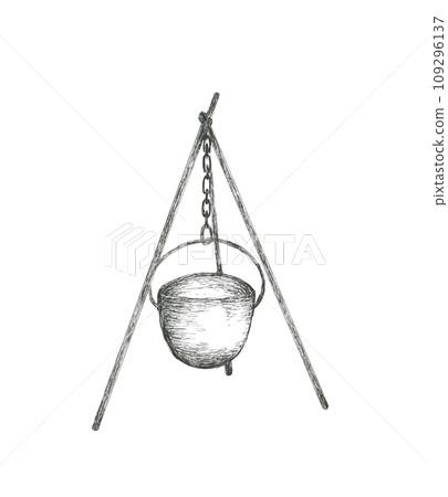 露營用鍋的插圖 109296137