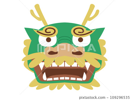 Cute dragon head 109296535
