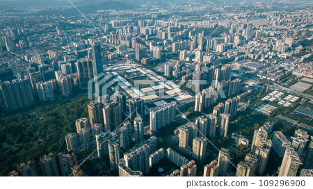 Aerial view of landscape in Guangzhou city, China 109296900