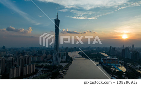 Aerial view of landscape in Guangzhou city, China Aerial view of landscape in Guangzhou city, China 109296912