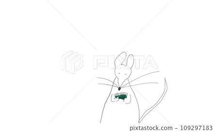 Reading (picture book style mouse illustration) Reading (picture book style mouse illustration) 109297183