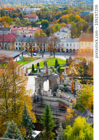 View of the Lubomirski Gate from the tower Order of Saint Paul Jasna Gora Monastery. Poland View of the Lubomirski Gate from the tower Order of Saint Paul Jasna Gora Monastery. Poland 109297206