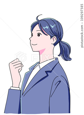 Positive female new employee 109297385