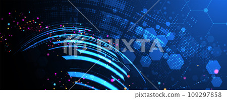 Abstract data background. Futuristic technology style. Elegant digital background for business cyber presentations. Abstract data background. Futuristic technology style. Elegant digital background for business cyber presentations. 109297858