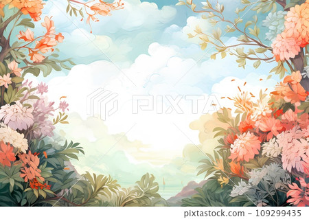 Pastel color flowers 109299435