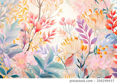 Pastel color flowers 109299437