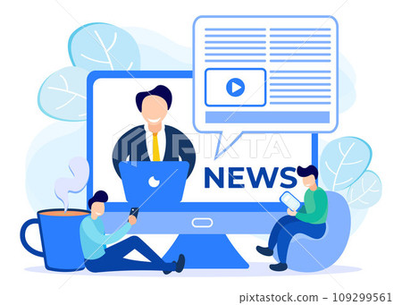 Illustration vector graphic cartoon character of news Illustration vector graphic cartoon character of news 109299561