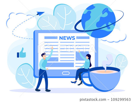 Illustration vector graphic cartoon character of news Illustration vector graphic cartoon character of news 109299563