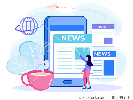 Illustration vector graphic cartoon character of news Illustration vector graphic cartoon character of news 109299566
