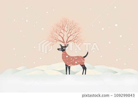 Reindeer in the snow-1 Reindeer in the snow-1 109299843