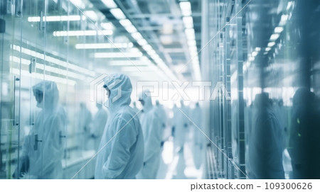 Clean precision machinery factory: AI work 109300626