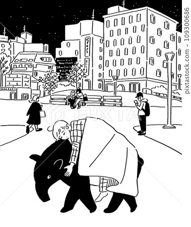 sleeping person 109300686