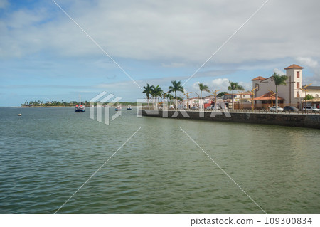 seascape view of the bay of Porto Seguro, Bahia, Brazil seascape view of the bay of Porto Seguro, Bahia, Brazil 109300834