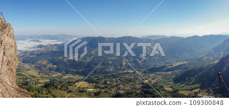valley in the mountains of Serra da Mantiqueira, in Sao Bento do Sapucai city, Brazil 109300848