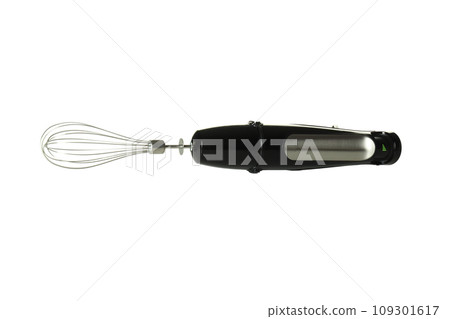 PNG, Black blender with whisk, isolated on white background 109301617