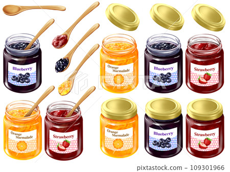 3 種瓶裝果醬套裝：草莓、柳橙果醬、藍莓 109301966