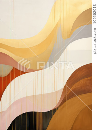 Minimalist collage of abstract biege waves , lines, delicate colors, golden layer, minimalism, retro, on neutral background Minimalist collage of abstract biege waves , lines, delicate colors, golden layer, minimalism, retro, on neutral background 109302018