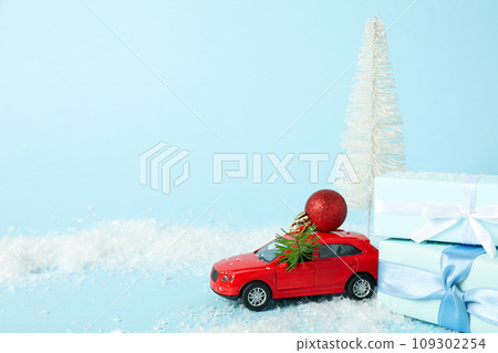 Gifts for the New Year from a car. Gifts for the New Year from a car. 109302254