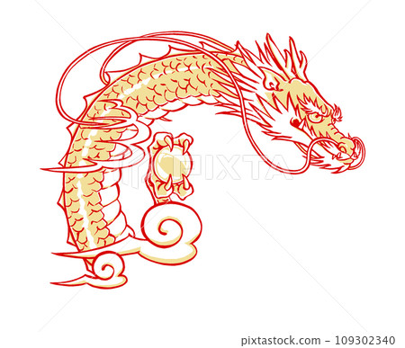 傳統風格的龍頭，刷漆並塗上兩種顏色 109302340